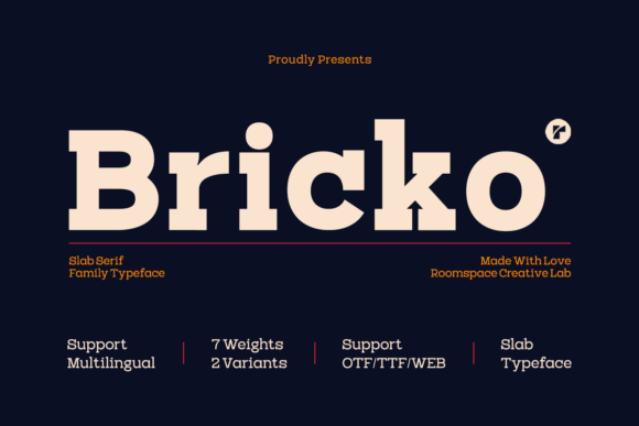 Bricko: A Modern Slab Serif Font for Editorial Design