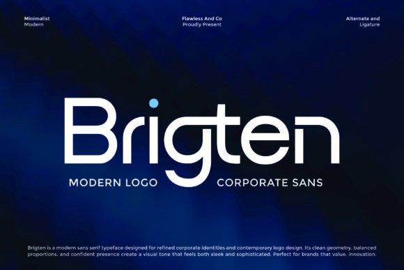 Brigten: A Modern Sans Serif Font for Branding Projects