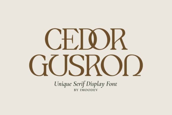 Cedor Gusron: The Elegant Serif Typeface for Handmade Brands