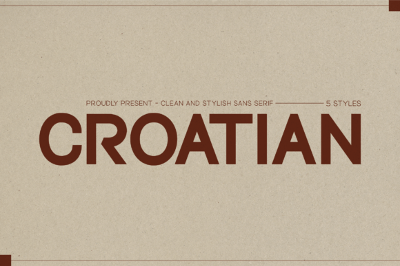 Croatian Font Family for Modern Branding and Design