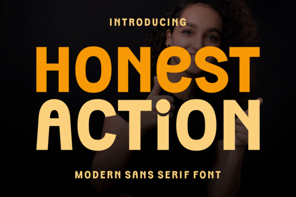 Honest Action: A Bold Sans Serif Font for Digital Impact
