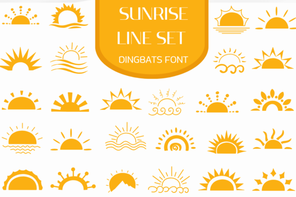 Sunrise Line Set ā A Minimalist Dingbat Font for Web Design