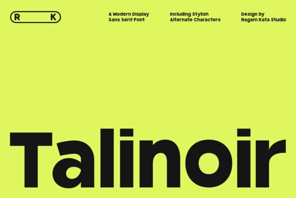 Talinoir: A Bold Sans Serif Font for Modern Branding