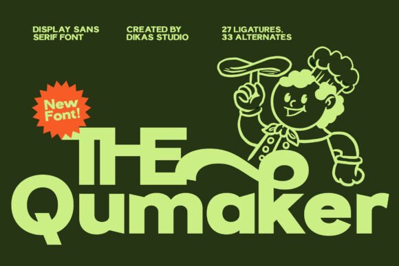 The Qumaker: A Bold Sans Serif Font for Modern Editorial Design